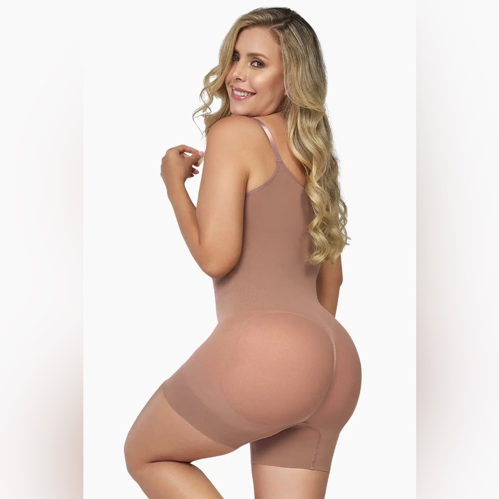 OPEN BUST BODY SEAMLESS TUMMY CONTROL SHAPER SECOND SKIN HIP HUGGER BODYSUIT